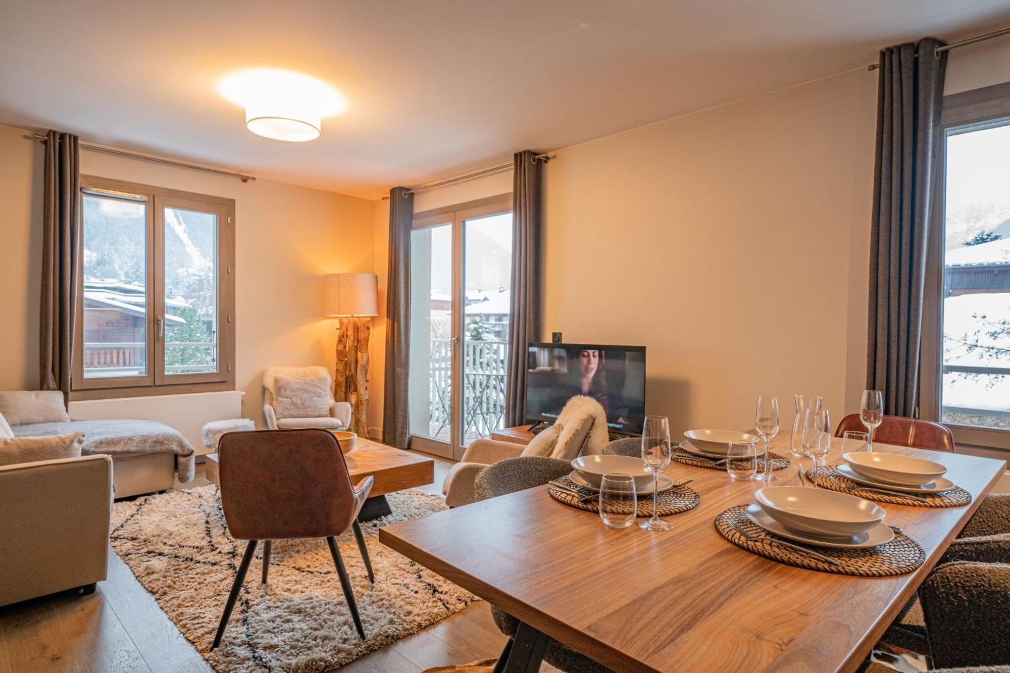 Perle Blanche - Brand New 2 Bedroom Apartment Perfectly Located Chamonix Bagian luar foto